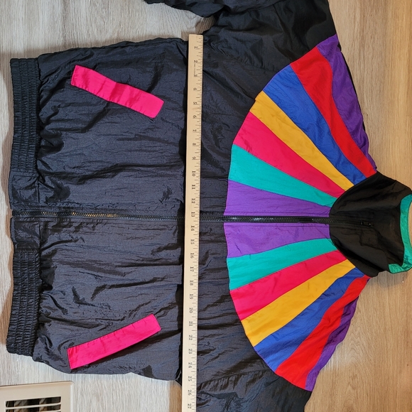 SLADE Vintage 80s / 90s Colorblock Nylon Windbreaker Women's XL - Picture 7 of 10
